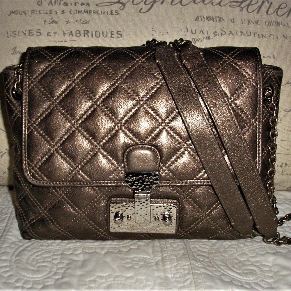 Marc Jacobs Baroque Large Single Quilted Bronze